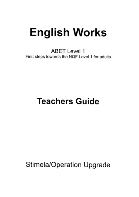 English Works Level 1 Facilitator's Guide